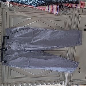 New Gap Cropped Stripe Pant sz 8